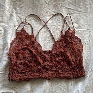 Free People Lace Bandeau in Terracotta
